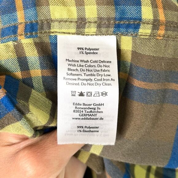 Eddie Bauer Shirt Men’s S Antique Plaid Ultimate Expedition Flex Classic Flannel - Picture 7 of 10